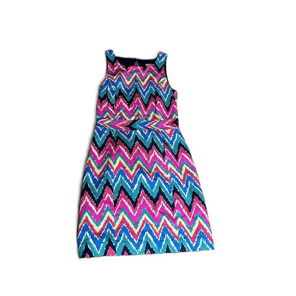 Lilly Pulitzer Dresses & Skirts - Lilly Pulitzer Multicolor Chevron Hearts A Flutter Sleeveless Dress Size 2